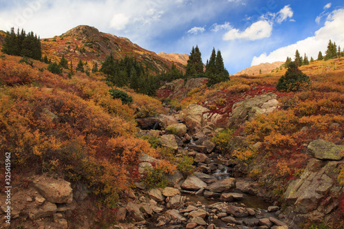Independence Lake Trailhead at the Roaring Fork River in the Hunter Frying Pan Wilderness in the Rocky Mountains of Colorado