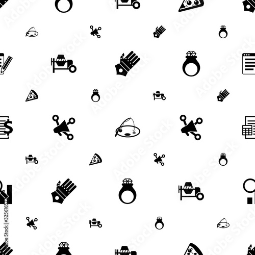 illustration icons pattern seamless. Included editable filled gauntlet gloves, Fishing, Pizza, concrete mixer, Social media marketing icons. illustration icons for web and mobile.