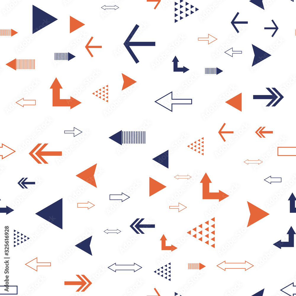 Seamless vector pattern with different arrows. Modern cursor illustration Seamless vector pattern with different arrows. Modern cursor illustration