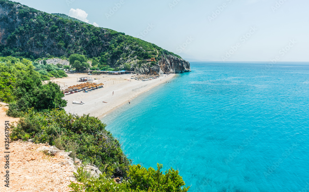 Gjipe Beach, the most beautiful beach in Albanian Riviera, Albania.
