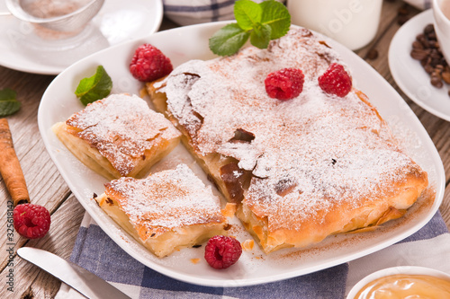 Bougatsa - Greek puff pastry with cream