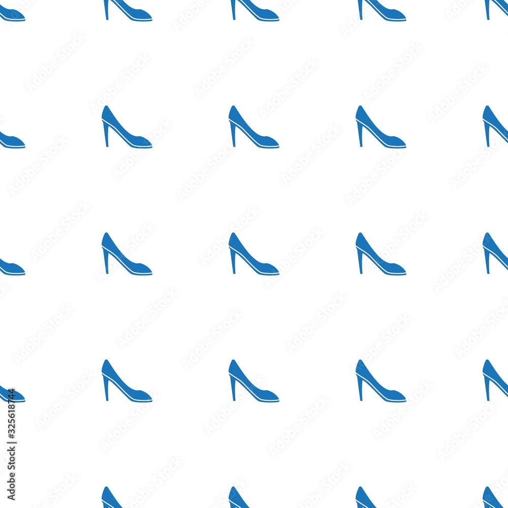 Obraz premium woman shoes icon pattern seamless isolated on white background. Editable filled woman shoes icon. woman shoes icon pattern for web and mobile.