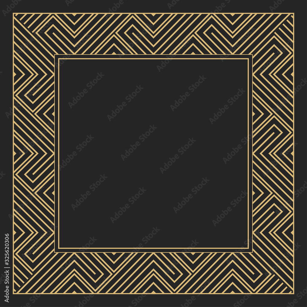 Gold decorative frame with the place for the text. Gold decorative frame with the place for the text.
