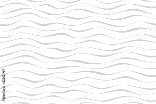 Wave pattern seamless abstract background. Stripes wave pattern gray on white background.