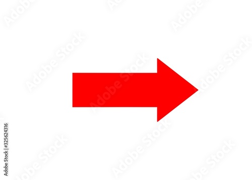 red on the right arrow 