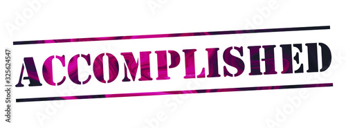 accomplished Vector stamp. White isolated