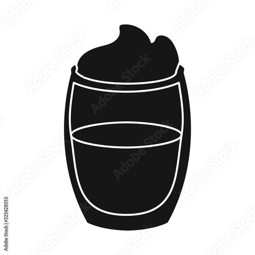 Isolated object of coffee and glass icon. Web element of coffee and mood stock symbol for web.