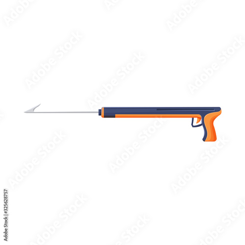 Vector design of harpoon and diver symbol. Web element of harpoon and dive stock vector illustration.