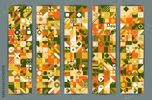 Abstract vector pattern design in Geometric flat style for web banner, business presentation, branding package, fabric print, wallpaper