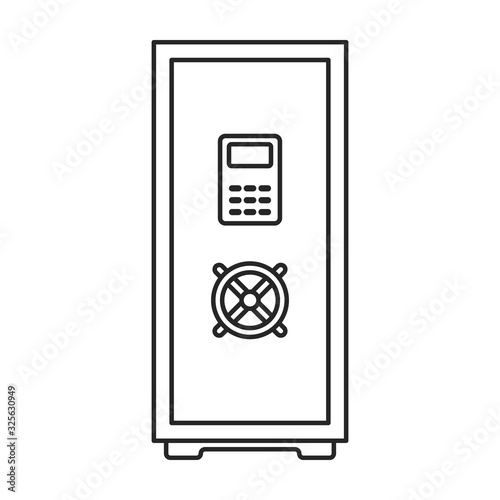 Door of storage vector icon.Outline vector icon isolated on white background door of storage .