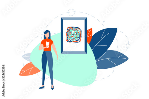 Modern abstract art, exhibition concept