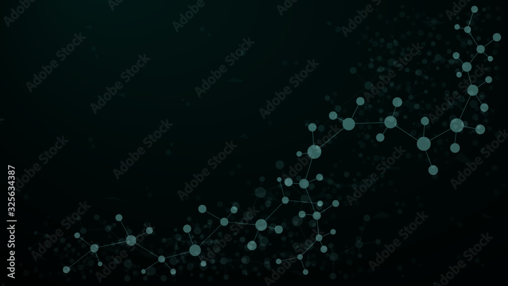  Abstract background with molecule DNA. Medical, science and technology concept.