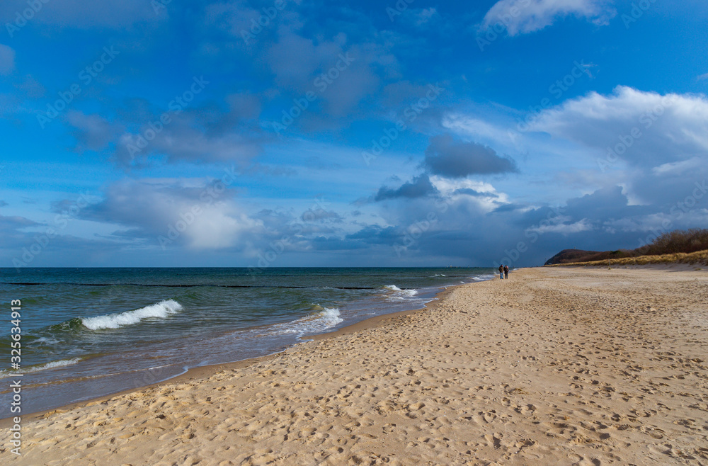 On the island of Usedom, Baltic Sea, in winter.