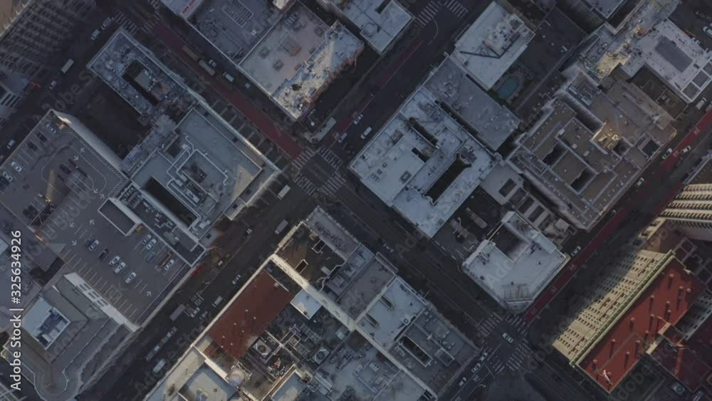 San Francisco Aerial v95 Vertical downtown cityscape from Union Square into Tenderloin - December 2018 San Francisco Aerial v95 Vertical downtown cityscape from Union Square into Tenderloin - December 2018