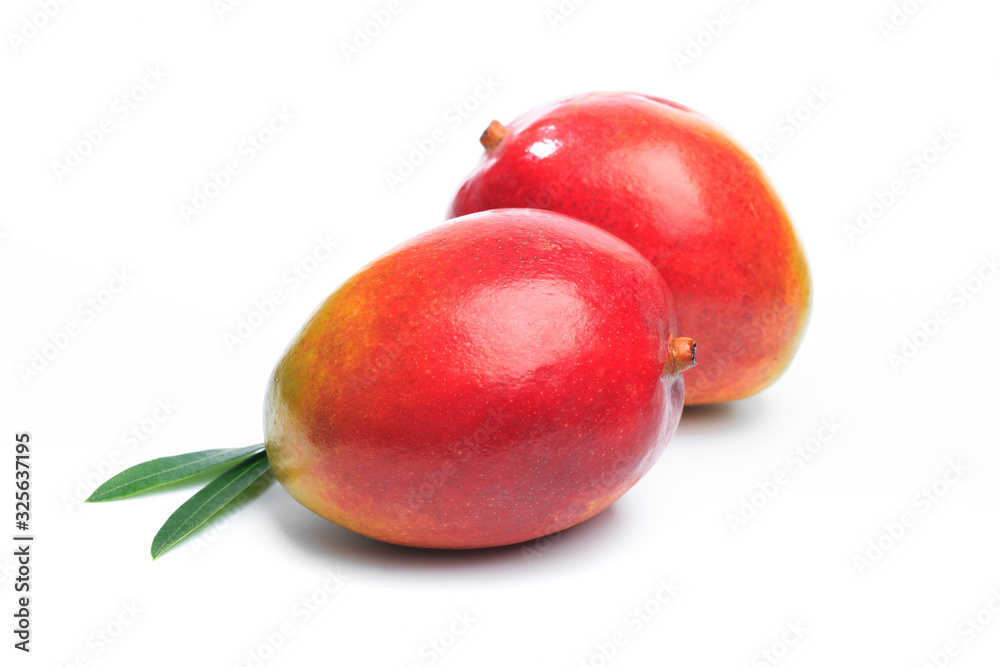 Ripe mango isolated on white. Mango Clipping Path - Image Ripe mango isolated on white. Mango Clipping Path - Image
