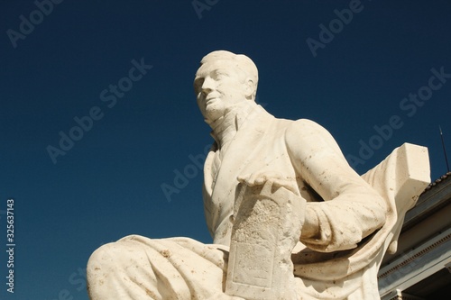 Statue of Ioannis Kapodistrias, Athens, Greece photo