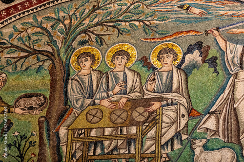  Interior of Basilica of San Vitale, which has important examples of early Christian Byzantine art and architecture. Ravenna. Italy