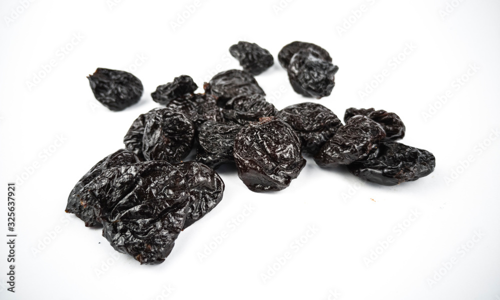 Prunes isolated on a white background Prunes isolated on a white background