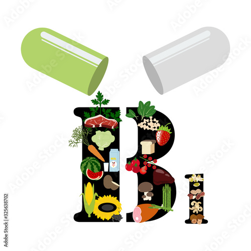 Vitamin B1 illustration