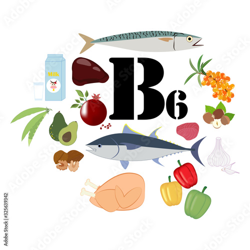 Vitamin B6 illustration