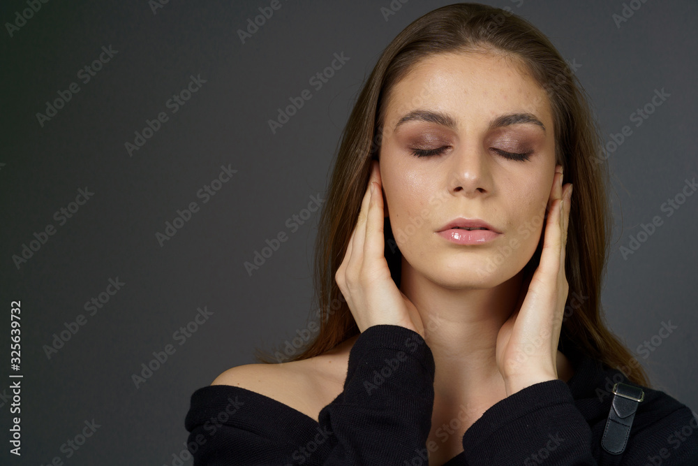 A girl with smokey eye make up look A girl with smokey eye make up look