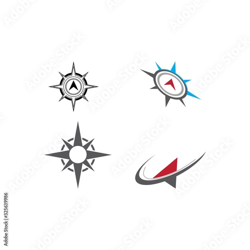 Set Compass icon Vector Illustration design Logo