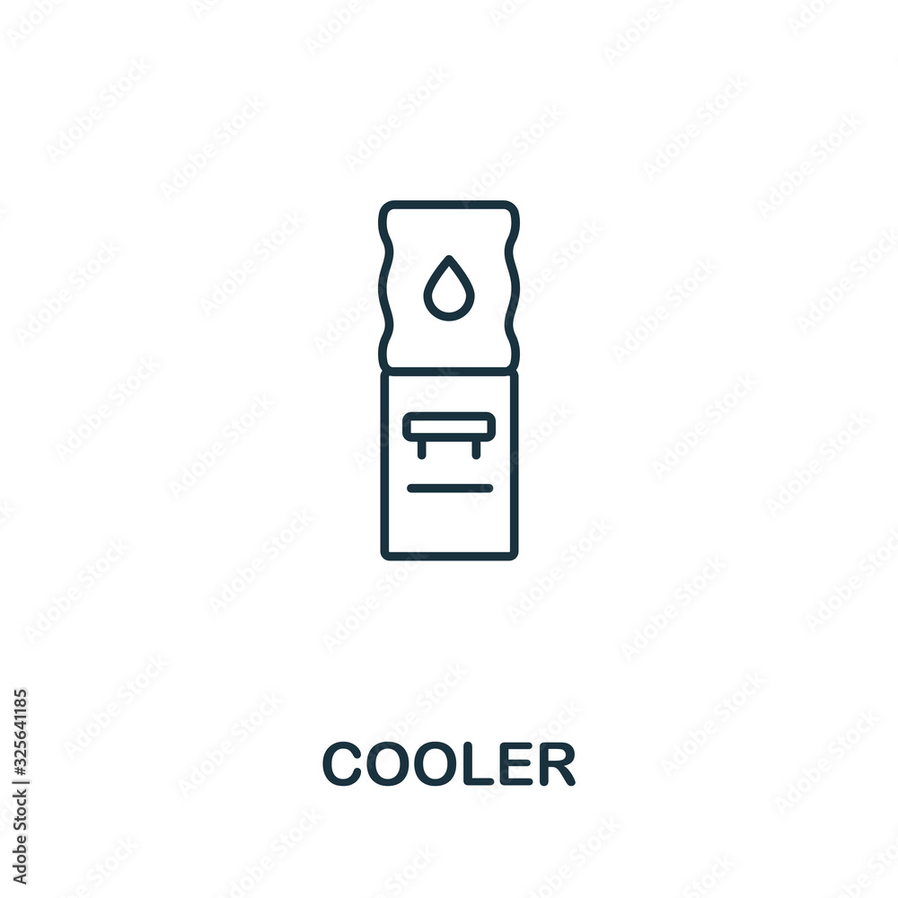 Cooler icon from office tools collection. Simple line Cooler icon for templates, web design and infographics Cooler icon from office tools collection. Simple line Cooler icon for templates, web design and infographics