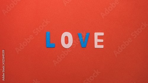Bild auf Leinwand inscription love you in small letters