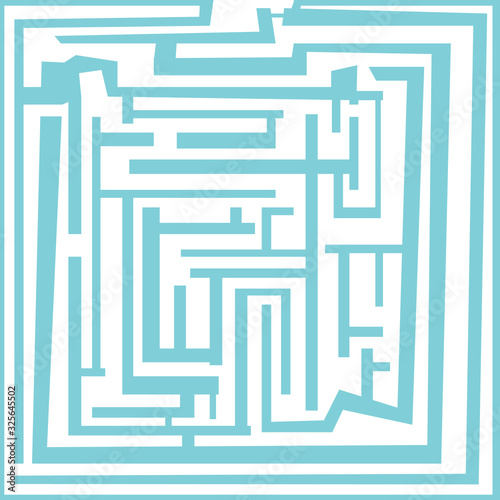 blue real rectangular labyrinth with exit