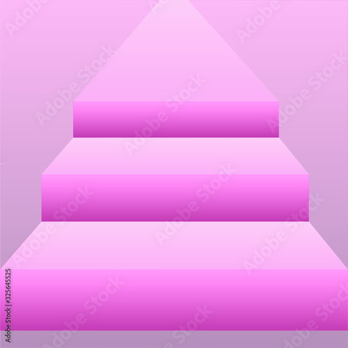red staircase to the heart of love