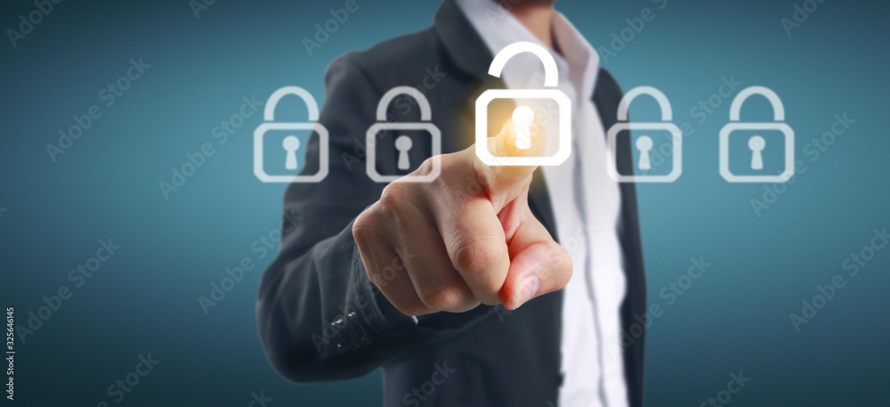Hands touching button screen interface global connection customer networking Hands touching button screen interface global connection customer networking