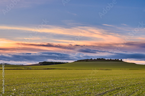 Atardecer en los campos de Castilla