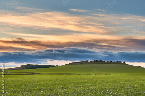 Atardecer en los campos de Castilla