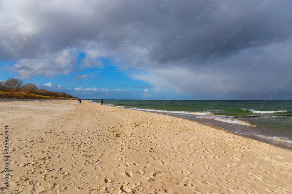 On the island of Usedom, Baltic Sea, in winter.