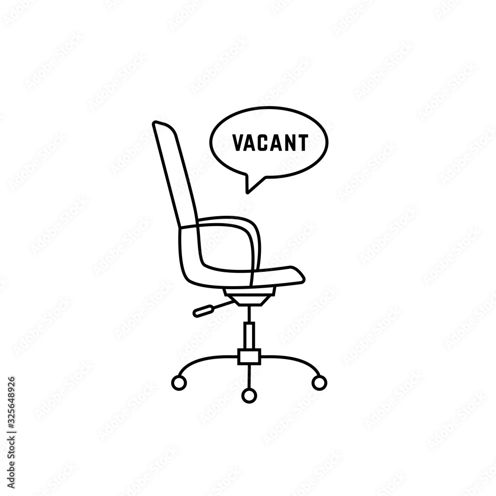 linear office chair with bubble vacant linear office chair with bubble vacant