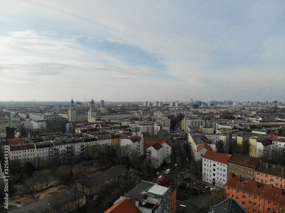 Aerial view of Berlin Friedrichshain