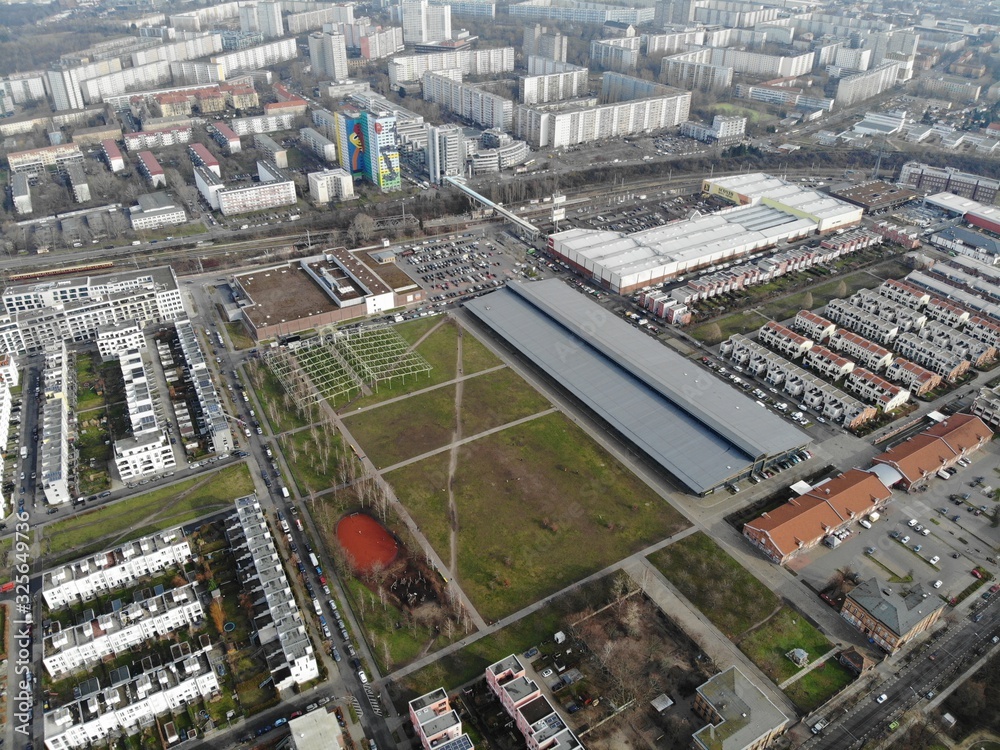 Aerial view of Blankensteinpark, Berlin Friedrichshain
