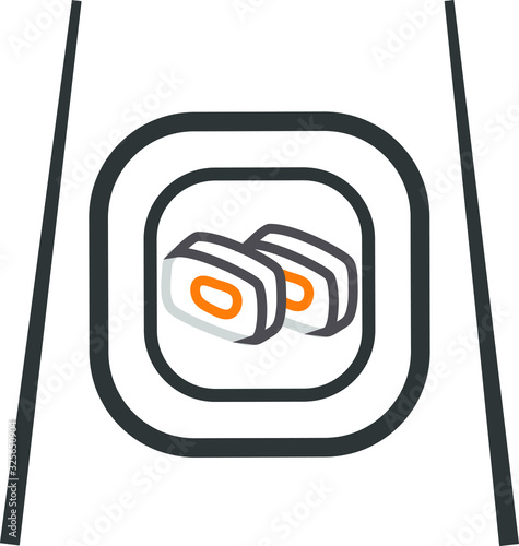 sushi on a dark background