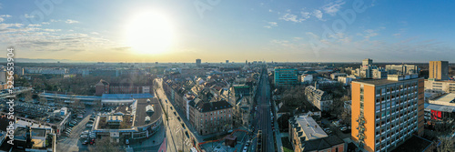 Panorama Luftbildaufnahme am 08.02.2020 in Karlsruhe, Durlacher Tor, Germany photo