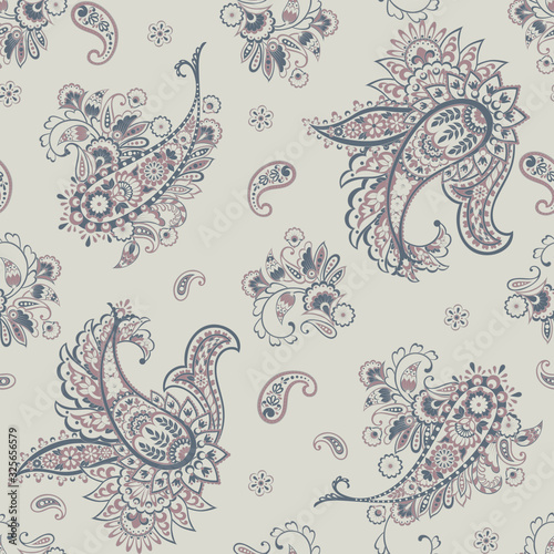 Paisley Ornamental seamless pattern. Floral background