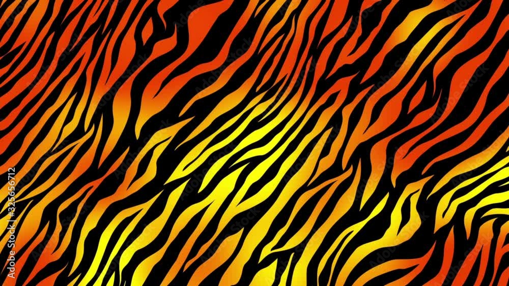 Wavy moving background. Imitation of tiger skin. Seamless looping footage. Wavy moving background. Imitation of tiger skin. Seamless looping footage.