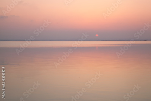 sunset on the lake of the Albufera natural park