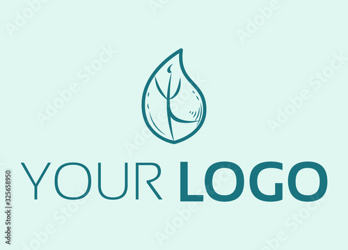 Logo template for natural and healthy services and goods photo