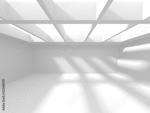 Abstract White Architecture Design Concept. 3d Render Illustration © VERSUSstudio