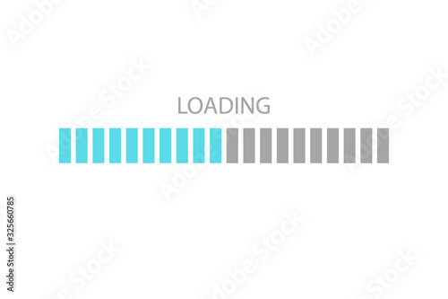 Loading bar icon. Loading bar progress vector icon