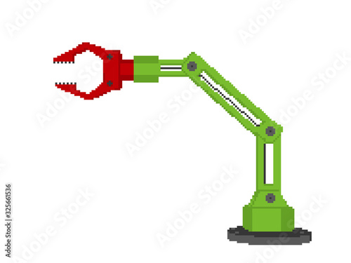 Pixelated Robotic arm. Pixe...