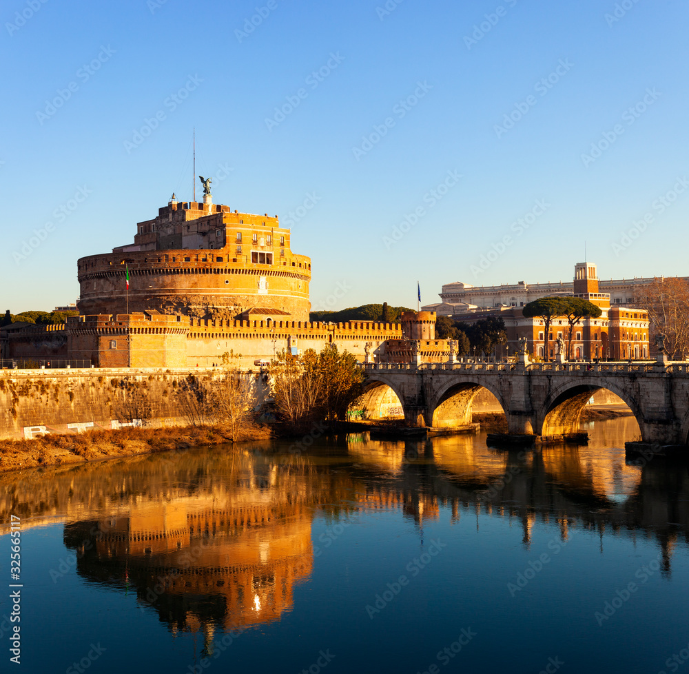 The Mausoleum of Hadrian, usually known as Castel Sant'Angelo, Rome