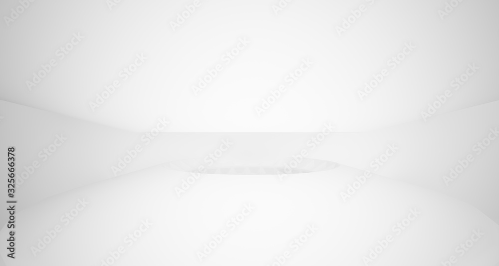 Abstract architectural background, white interior with discs. 3D illustration and rendering. Abstract architectural background, white interior with discs. 3D illustration and rendering.