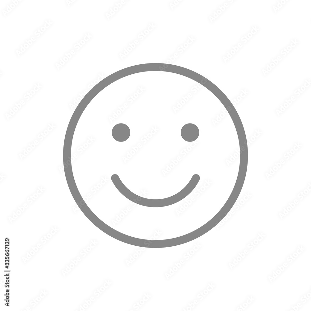 Smiley emoji line icon. Happy, success, satisfaction face symbol. Smiley emoji line icon. Happy, success, satisfaction face symbol.