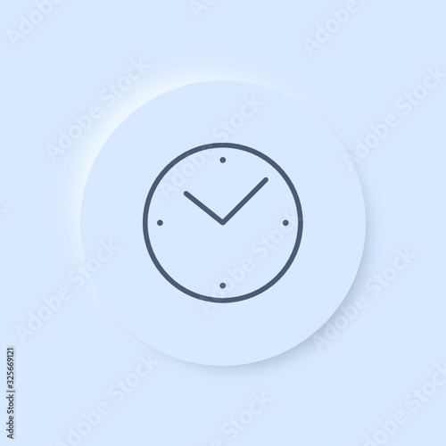 Neumorphism App Icon - Uhr Wecker Zeit Stoppuhr